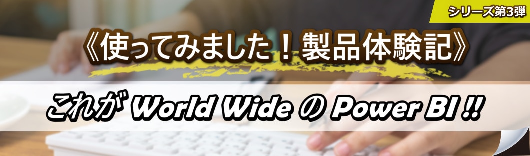 使ってみましたシリーズ 第３弾 これが World Wide の Power BI か！ これさえ読めば、今日からあなたもPower BI マスターだ！