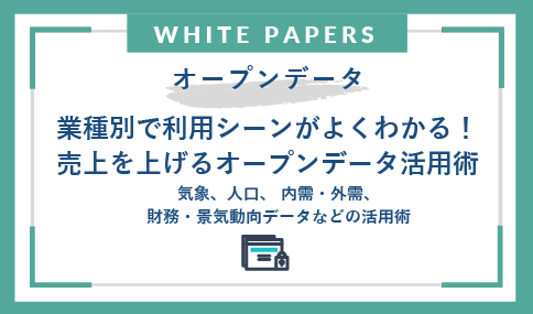 業種別で利用シーンがよくわかる！売上を上げるオープンデータ活用術